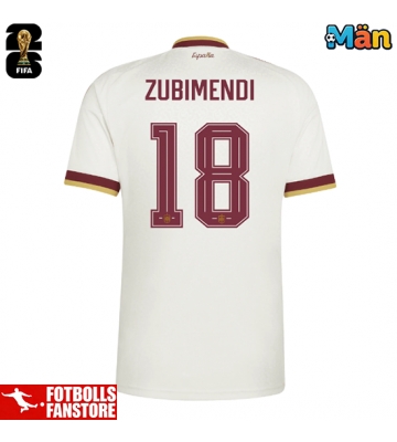Spanien Martin Zubimendi #18 Bortatröja VM 2026 Kortärmad